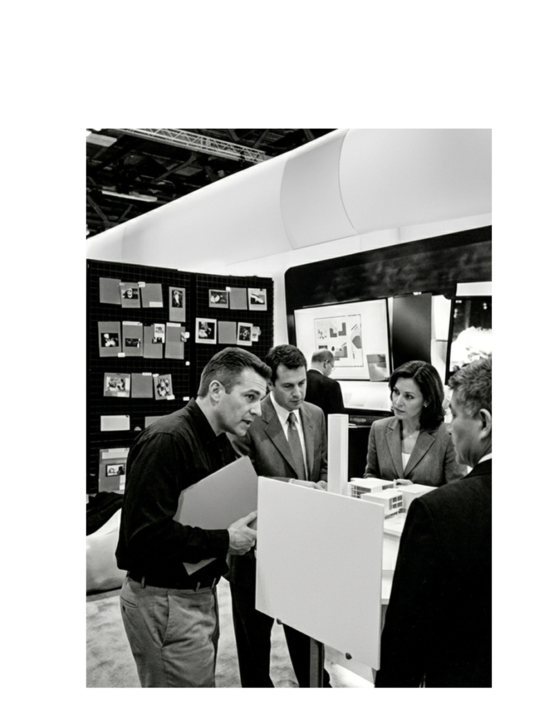 Visitors attending trade shows in Asia, booth built by 10G design